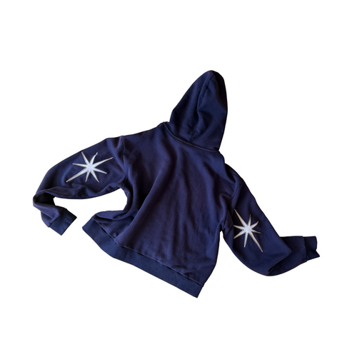 Polaris Zip Hoodie - Washed Navy